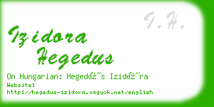 izidora hegedus business card